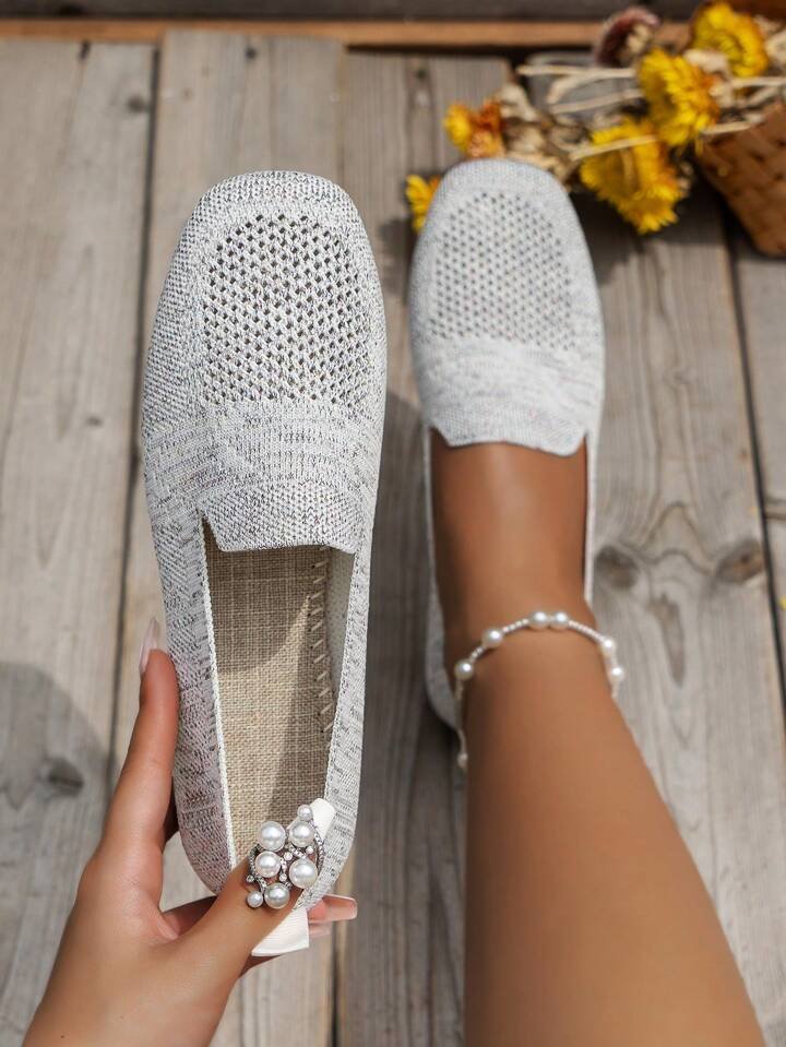 Dames Ballerina's met Parelband en Strass voor Casual
