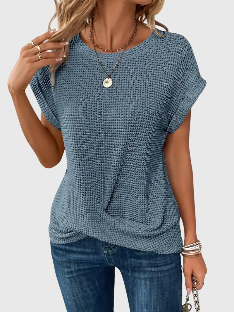 Isa | Elegante Blouse Met Ronde Hals