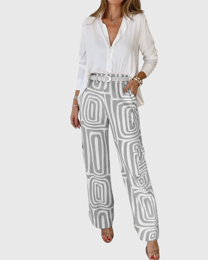 Emilia | Stijlvolle Broek + Gratis Blouse & Riem