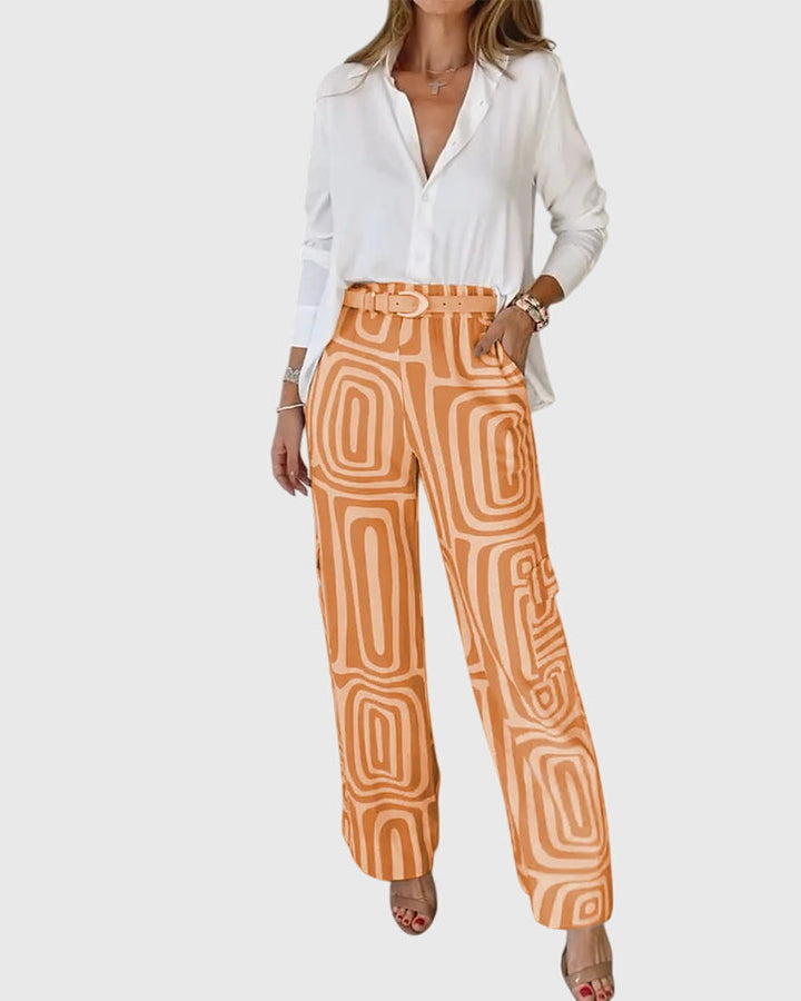Emilia | Stijlvolle Broek + Gratis Blouse & Riem