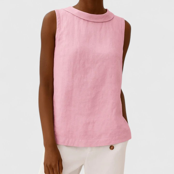 Anastine | Elegante Top met Rolkraag