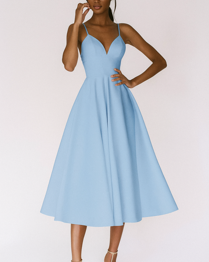 Daisy | Vrouwen Bruidsgast Strapless Midi Jurk