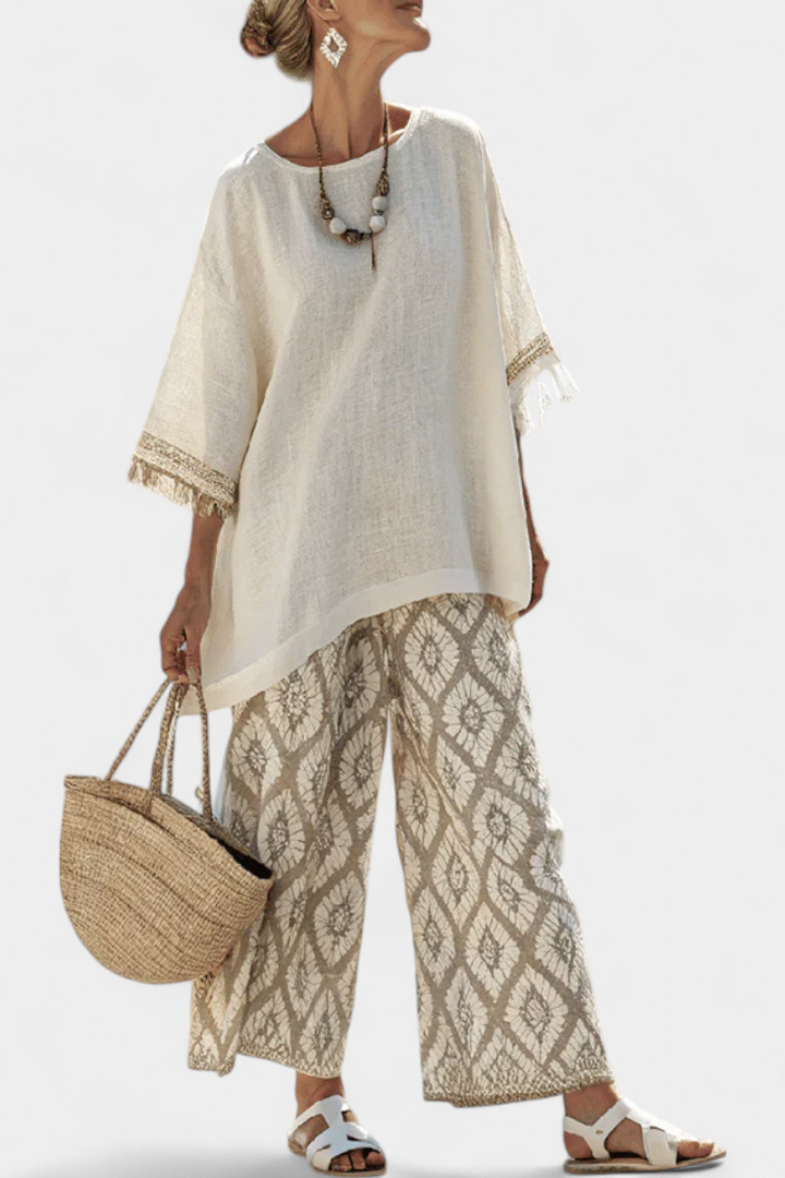 Alverra | Verfijnde Top & Casual Broek Set