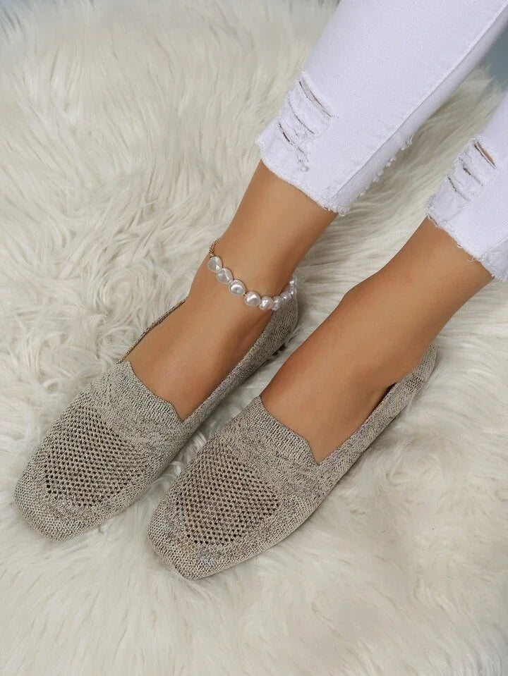Dames Ballerina's met Parelband en Strass voor Casual