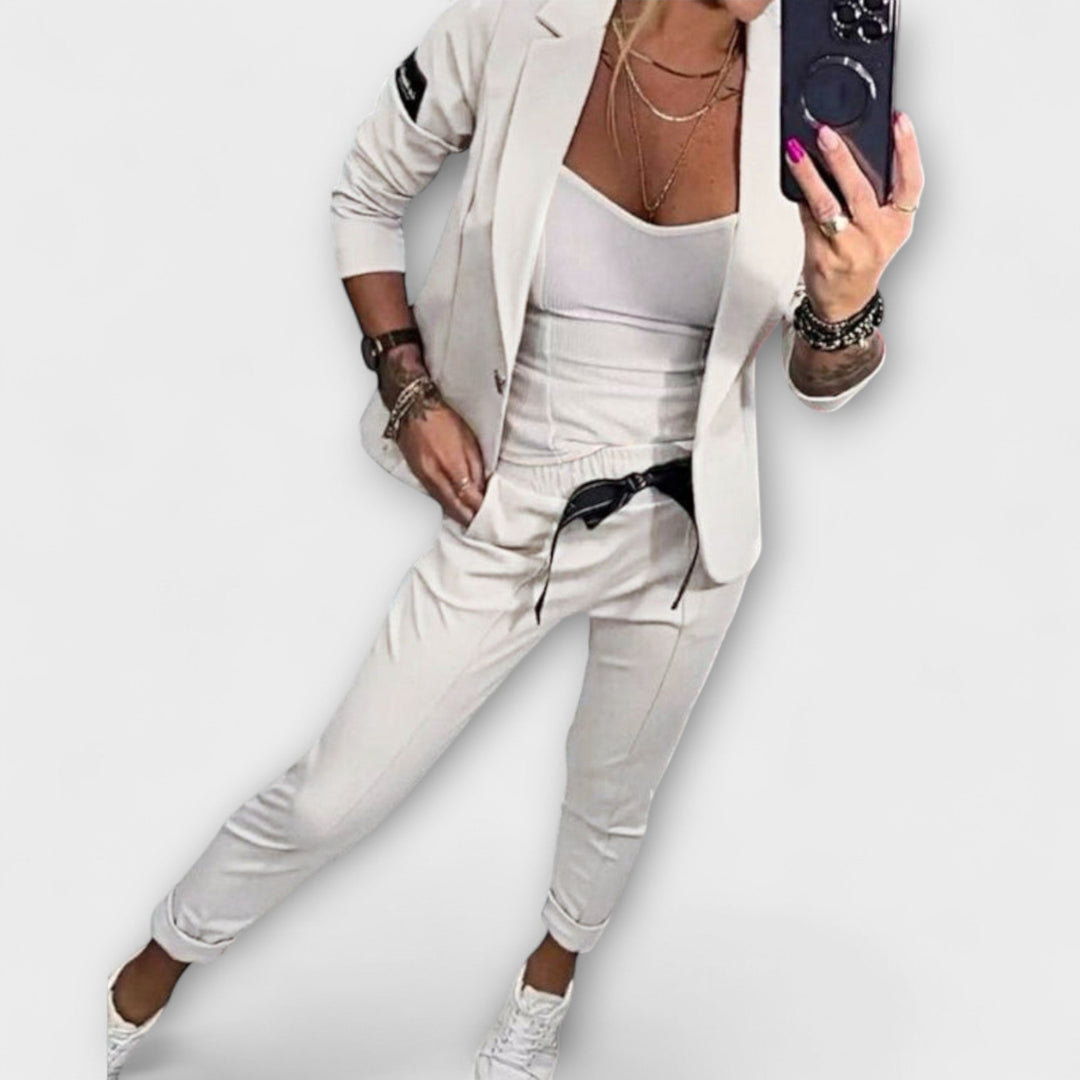 Vionne | Elegante Set van Top, Jas en Broek