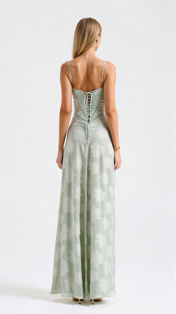 Caroline | Dames Bruiloft Gast Slip Maxi Jurk