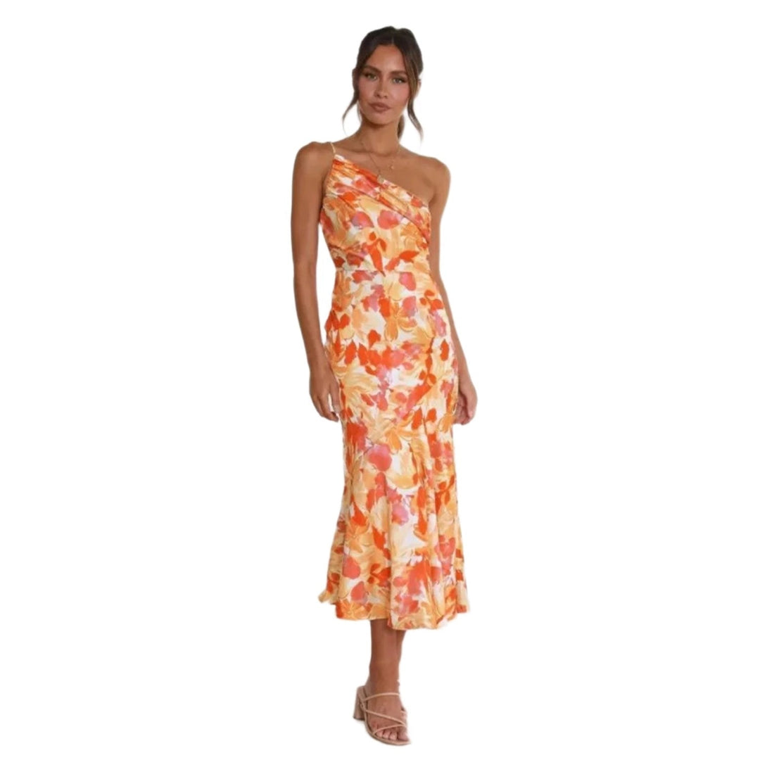 Hailey | Dames Zomer Maxi Jurk met Asymmetrische Snit en Bloemenpatroon