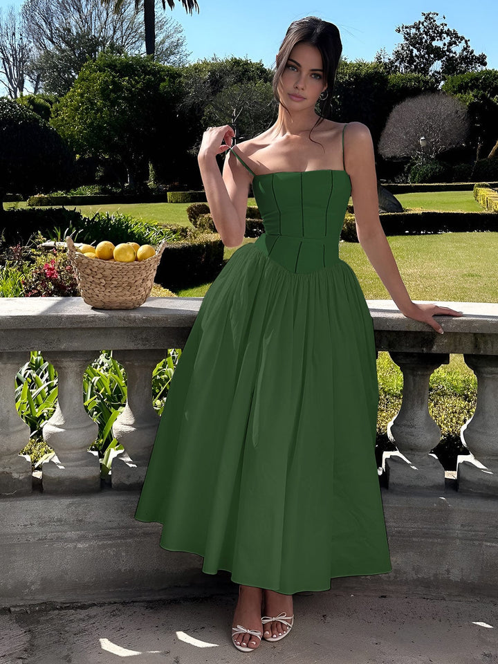 Gabriella | Elegante Corset Midi-jurk voor Bruiloftsgasten