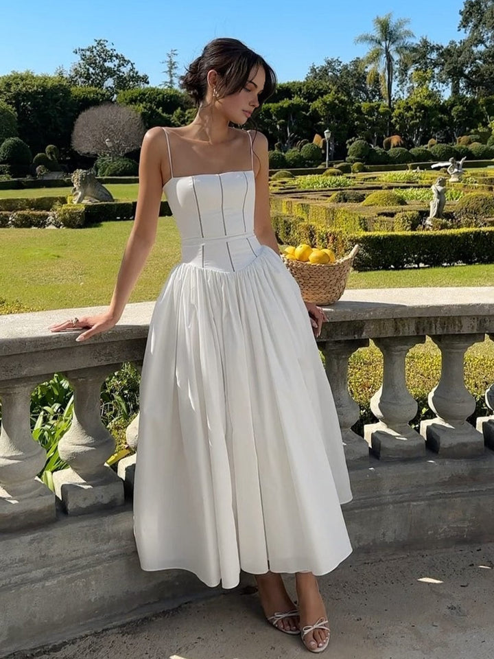 Gabriella | Elegante Corset Midi-jurk voor Bruiloftsgasten
