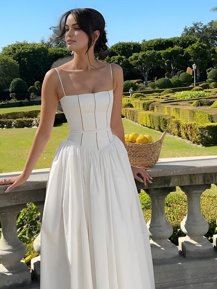 Gabriella | Elegante Corset Midi-jurk voor Bruiloftsgasten