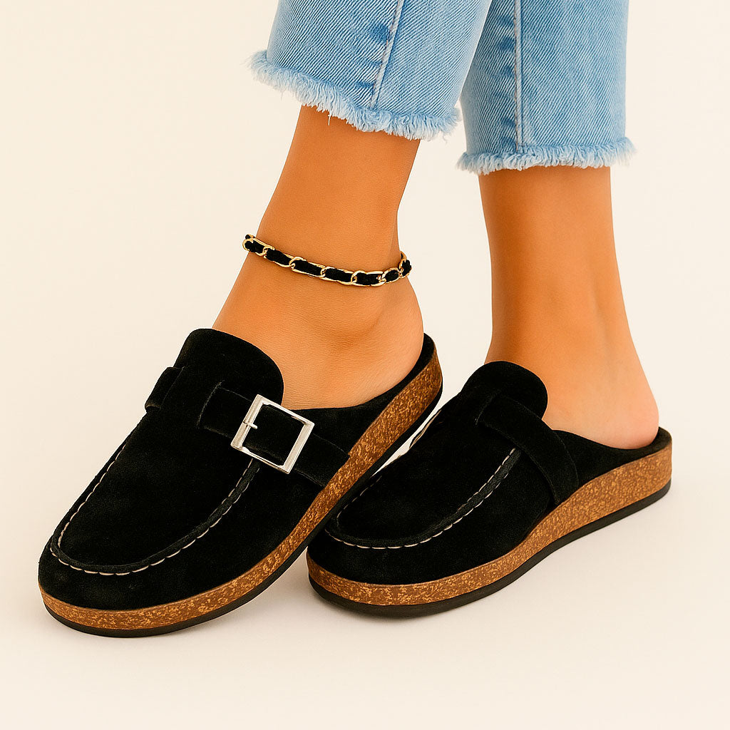Dames Slip-On Clogs met Verstelbare Gesp