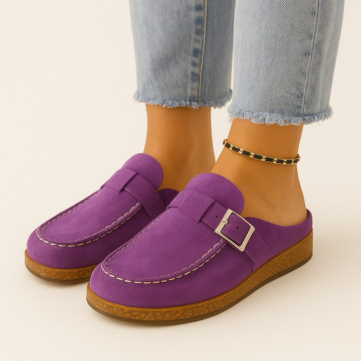 Dames Slip-On Clogs met Verstelbare Gesp
