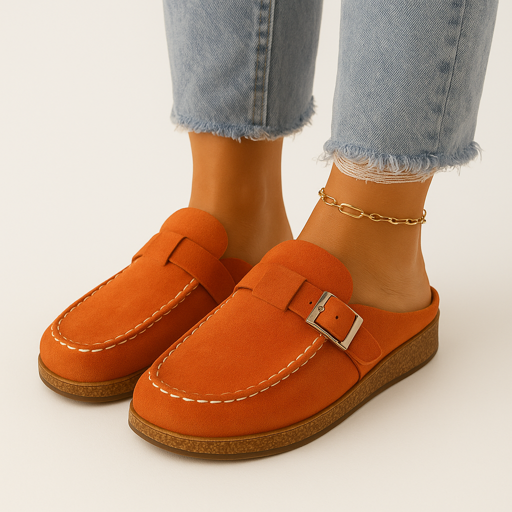 Dames Slip-On Clogs met Verstelbare Gesp