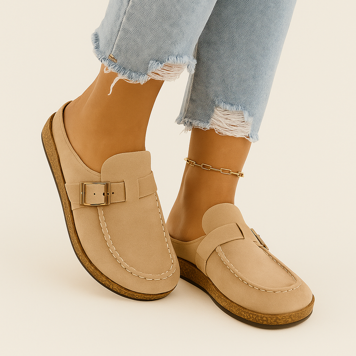 Dames Slip-On Clogs met Verstelbare Gesp