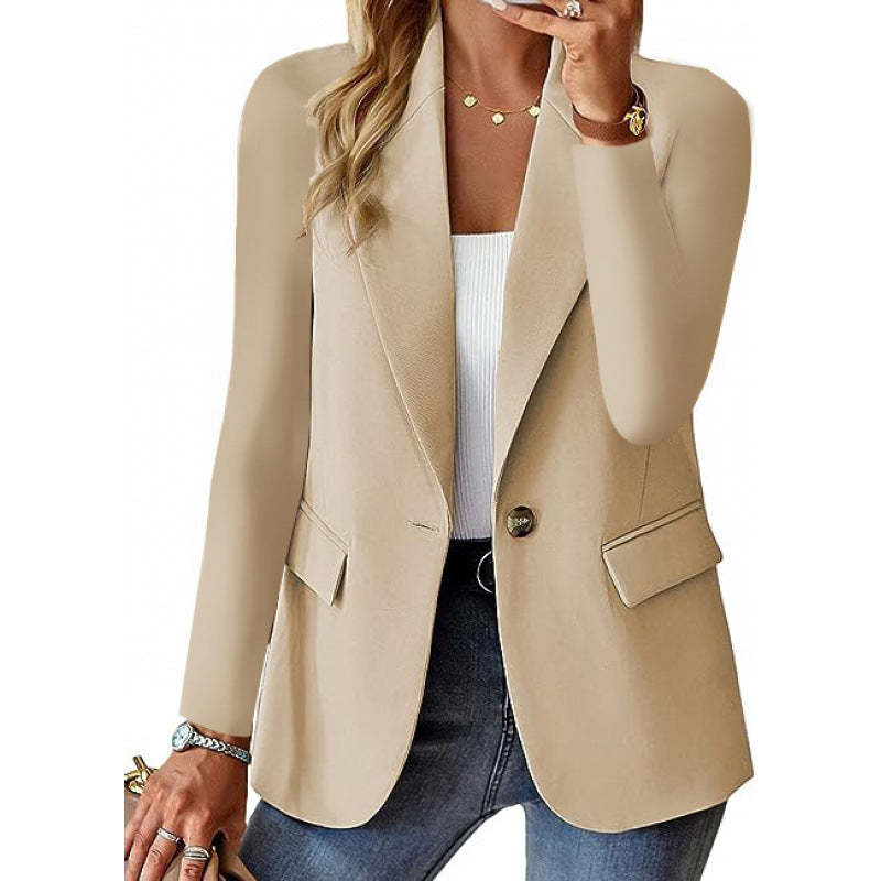 Dames Getailleerde Blazer met Decoratieve Knoopsluiting