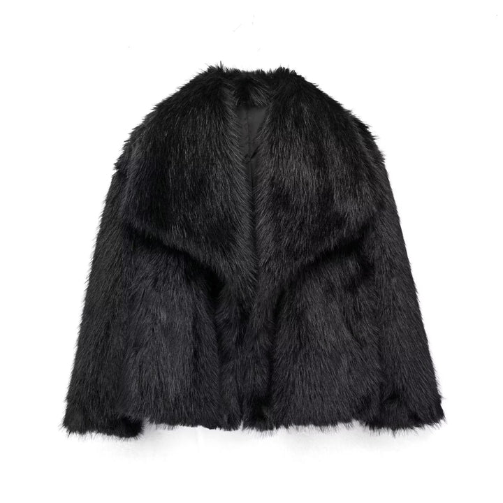 Dames Teddy Korte Jas met Oversized Pasvorm