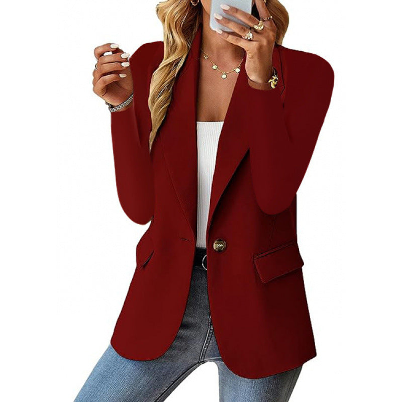 Dames Getailleerde Blazer met Decoratieve Knoopsluiting