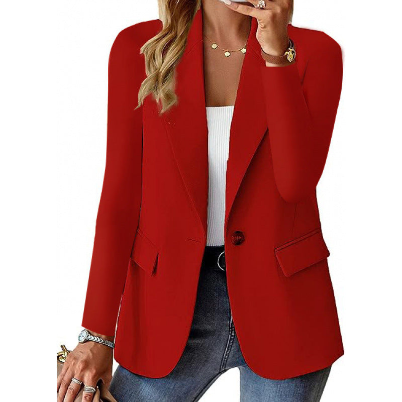 Dames Getailleerde Blazer met Decoratieve Knoopsluiting