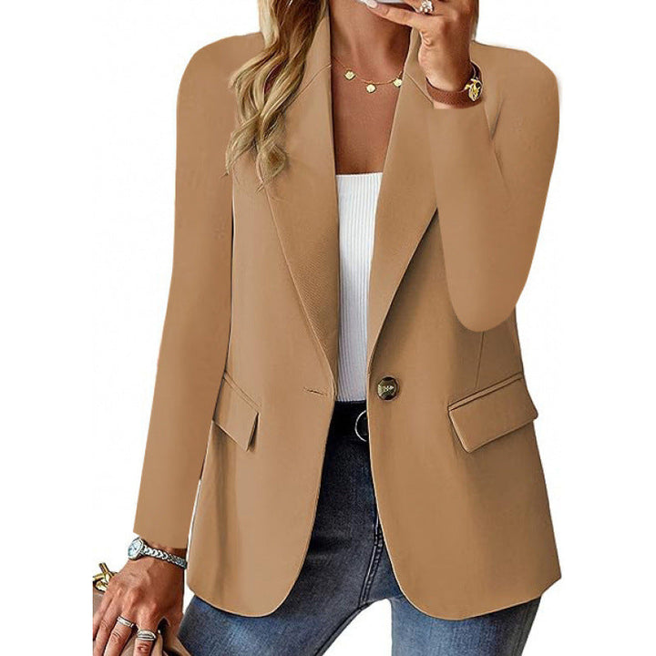 Dames Getailleerde Blazer met Decoratieve Knoopsluiting