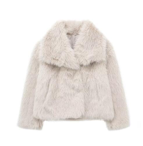 Dames Teddy Korte Jas met Oversized Pasvorm