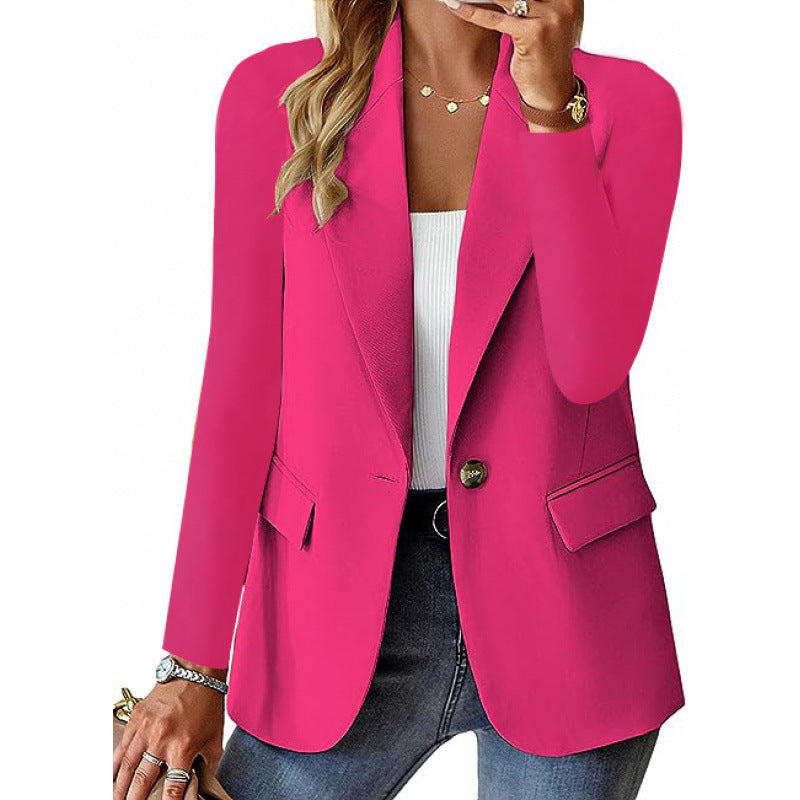 Dames Getailleerde Blazer met Decoratieve Knoopsluiting