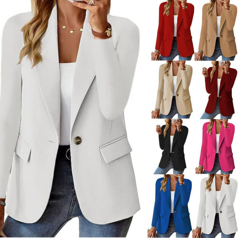 Dames Getailleerde Blazer met Decoratieve Knoopsluiting