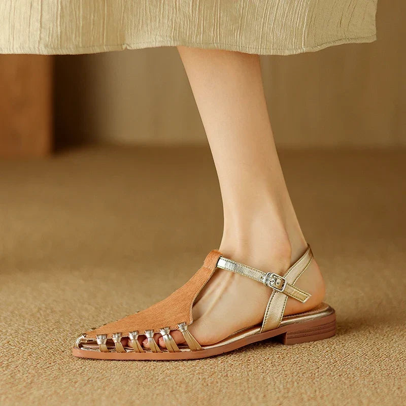 Dames Slingback Pumps met Puntige Neus en Sculpturale Hak