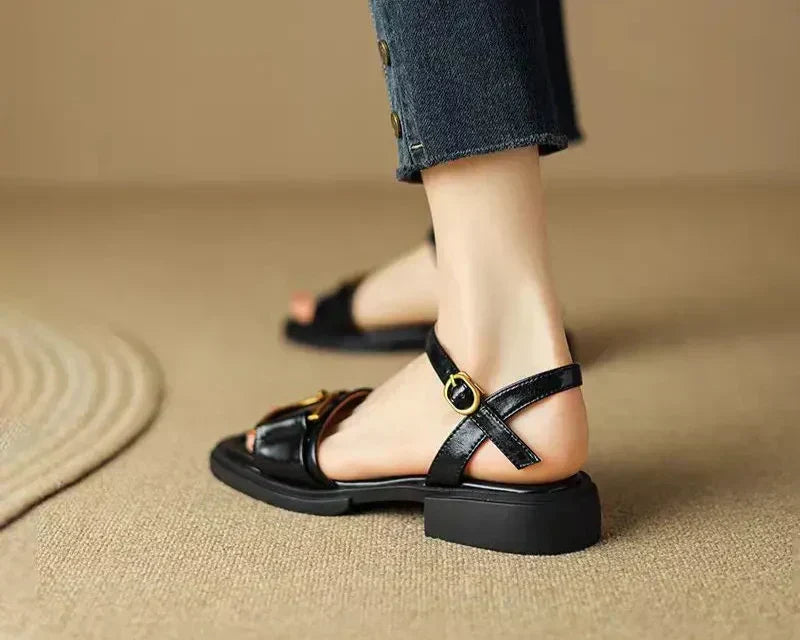 Amara | Geknoopte Platte Sandalen