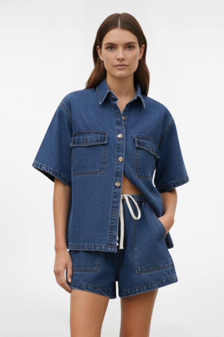 Brooklyn | Dames Korte Mouwen Set Met Shorts