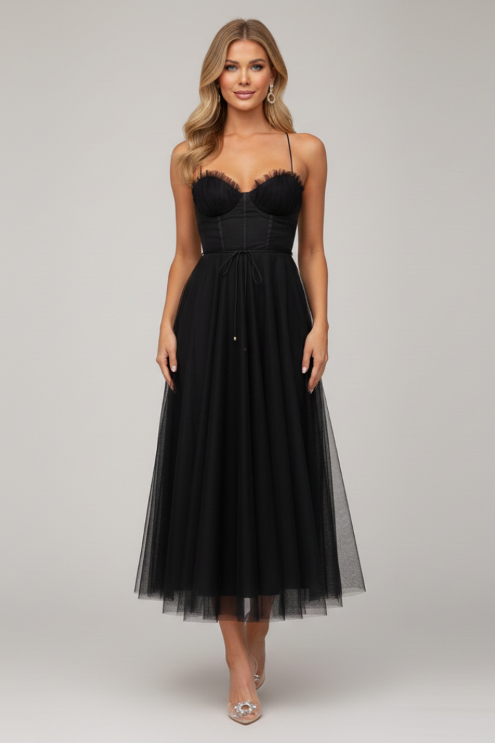 Grace | Dames Strapless Tulle Rok Maxi Jurk