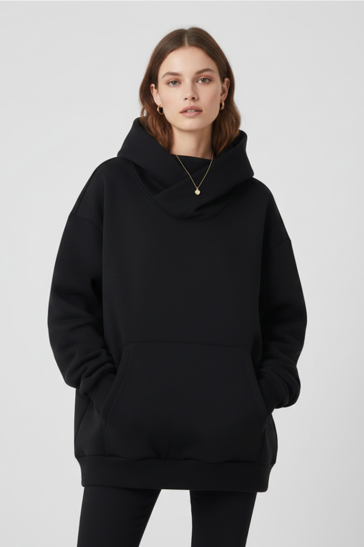 Gabriella | Dames Hoodie met Hoge Hals en Brede Kap