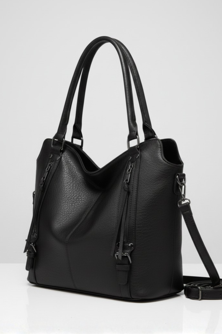 Michelle | Dames Klassieke Shopper met Dubbele Handvatten en Ritsluiting