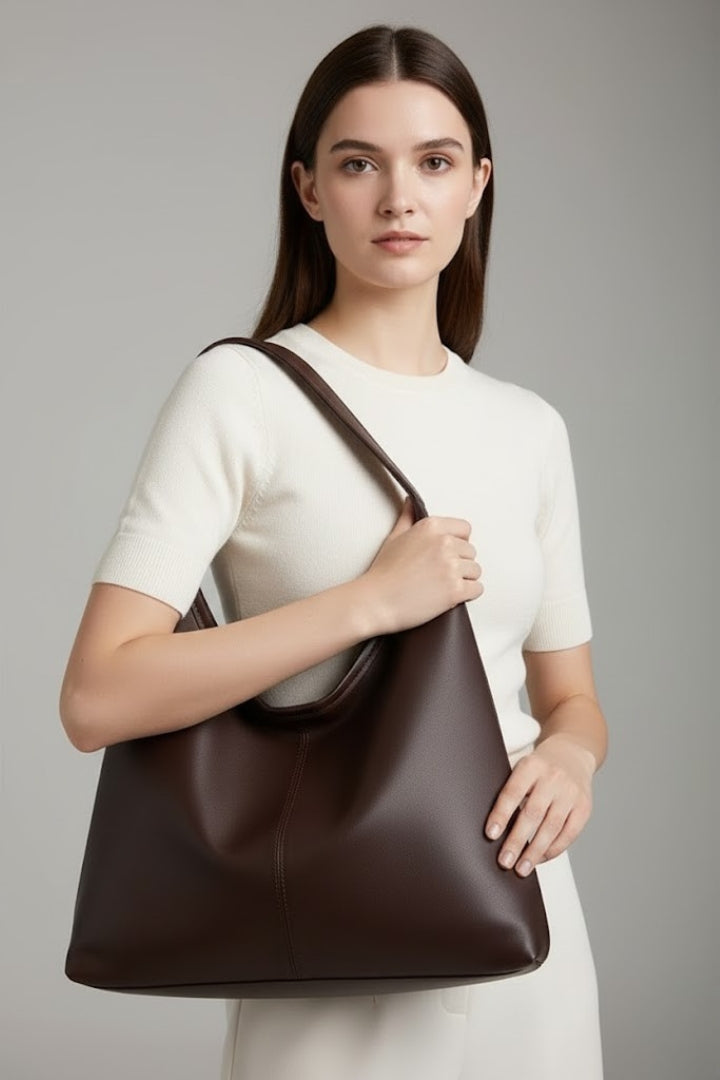 Maria | Vrouwen Classic Tote Bag met Faux Buitenkant en Grote Binnenzak