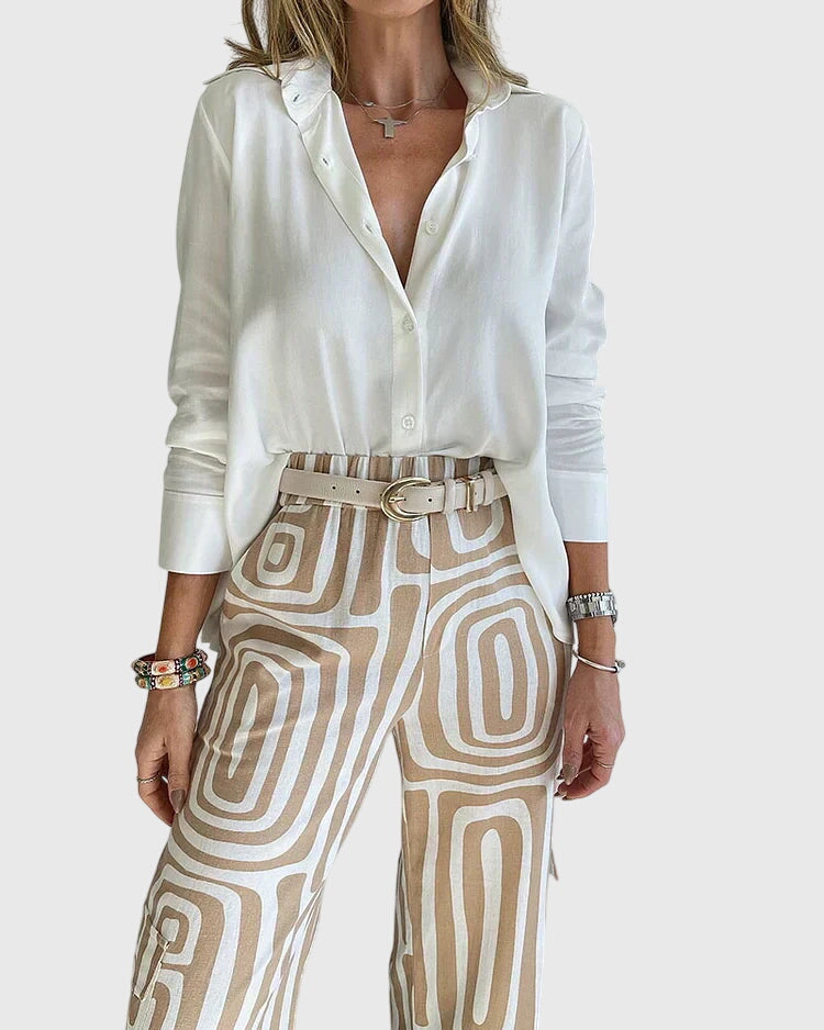 Emilia | Stijlvolle Broek + Gratis Blouse & Riem