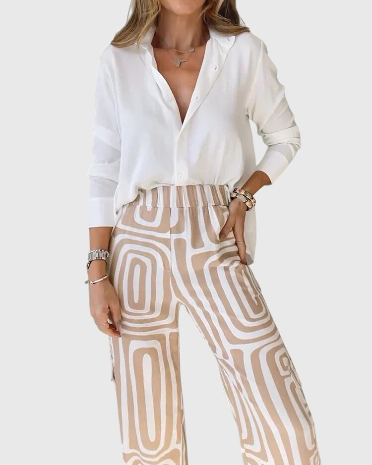 Emilia | Stijlvolle Broek + Gratis Blouse & Riem