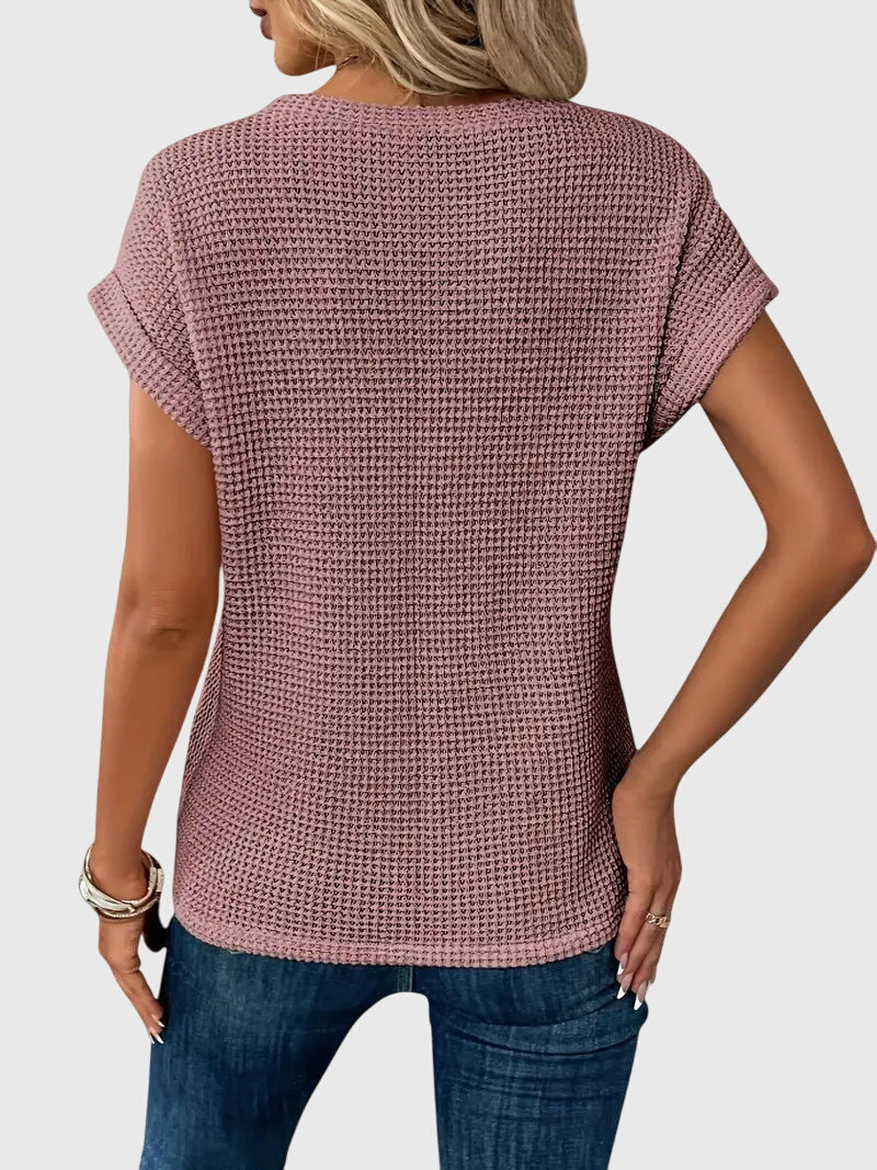 Isa | Elegante Blouse Met Ronde Hals