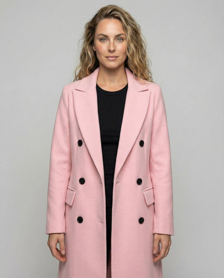 Dames Dubbele Rij Trenchcoat met Reverskraag