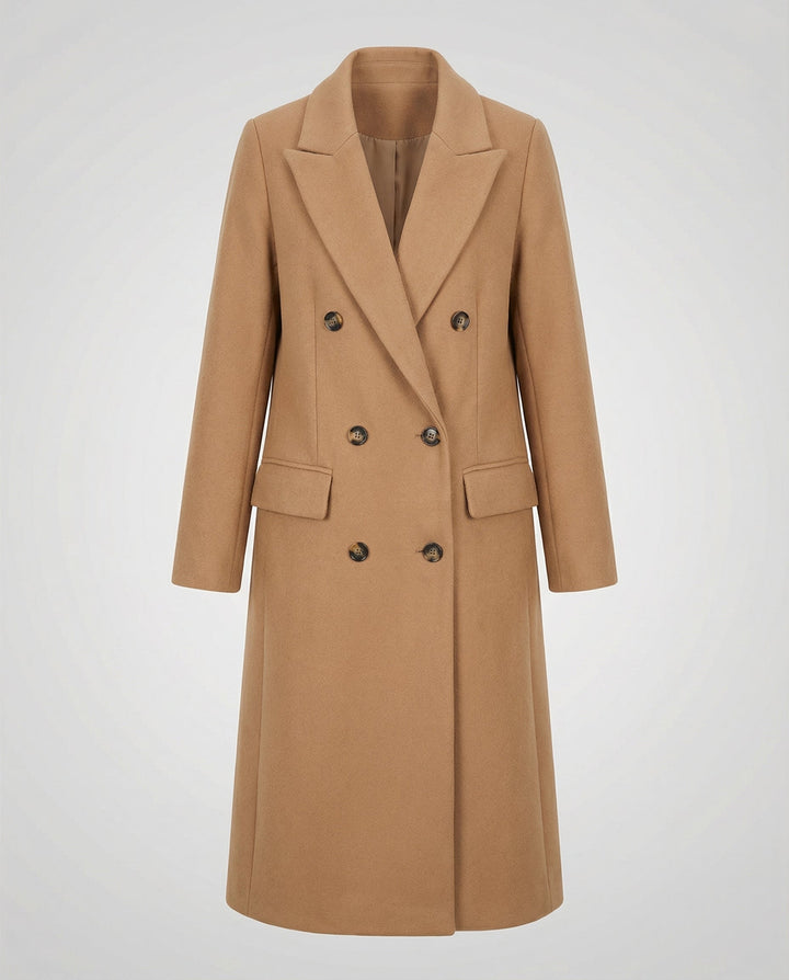 Dames Dubbele Rij Trenchcoat met Reverskraag