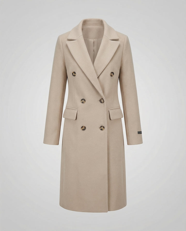 Dames Dubbele Rij Trenchcoat met Reverskraag
