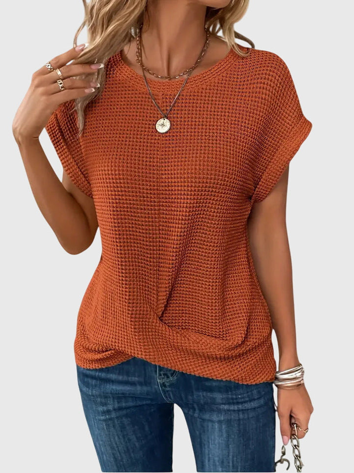 Isa | Elegante Blouse Met Ronde Hals