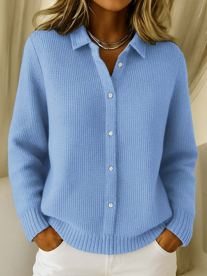 Lisa | Klassieke Gebreide Knopen Cardigan