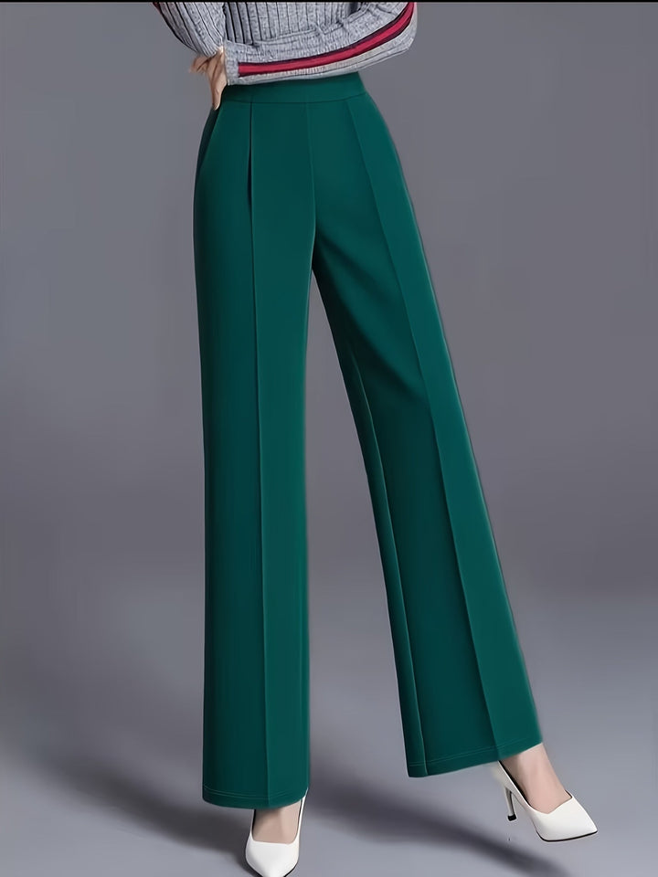 Dames Wijdbenige Palazzo Broek Hoge Taille met Zakken