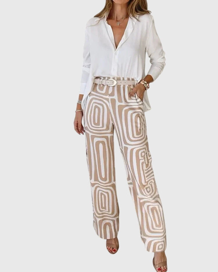 Emilia | Stijlvolle Broek + Gratis Blouse & Riem
