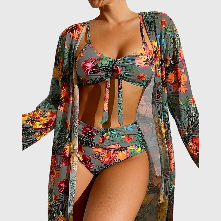Abigail | Dames Tropical Print Bikini Badpak Set