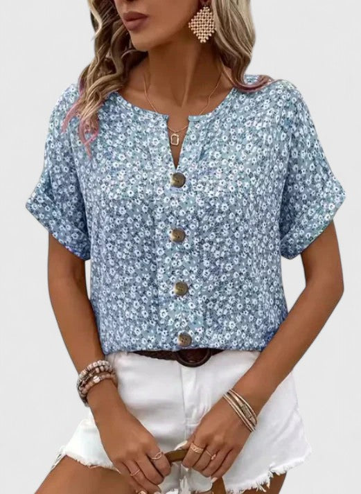 Sabine - Elegante Bloemen Zomer Top