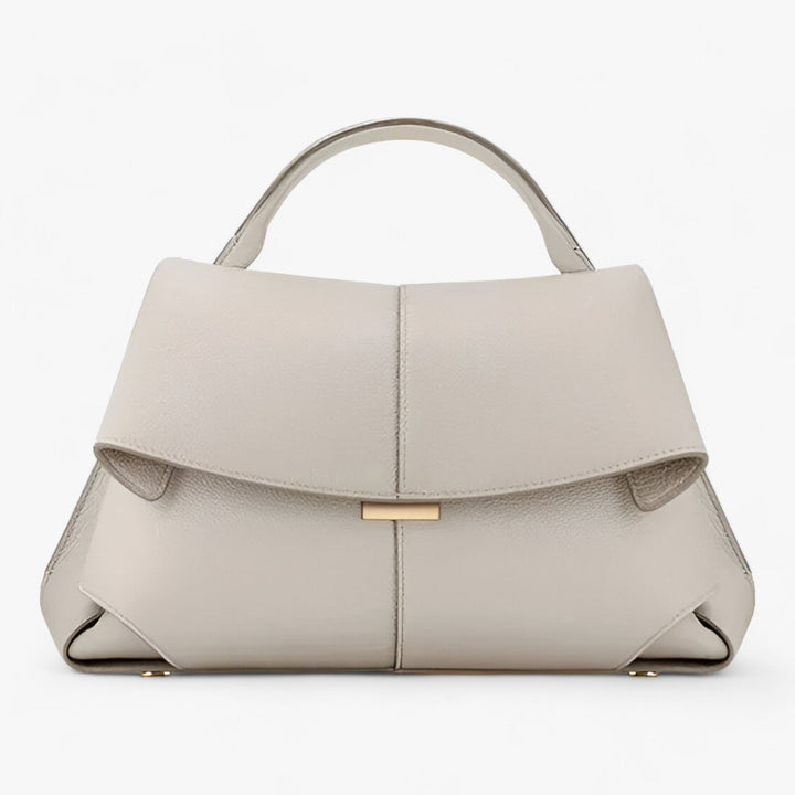 Dames Leren Handtas met Flapvergrendeling en Elegante Vorm