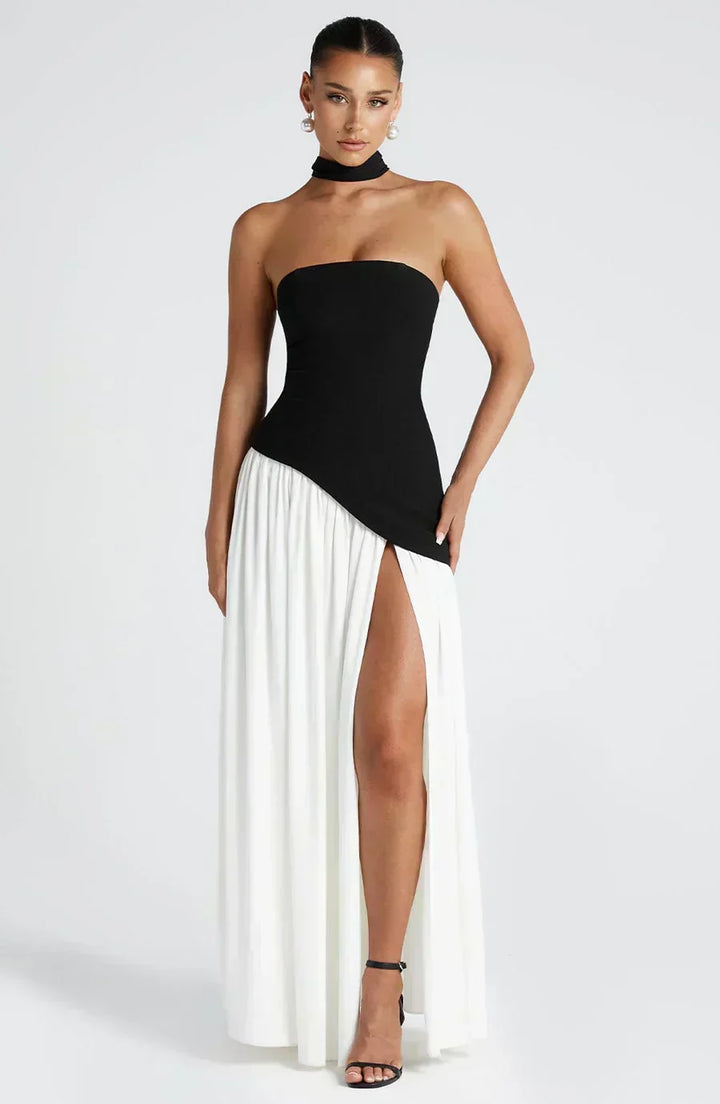 Emily | Dames Bruidsgast Asymmetrische Maxi Jurk