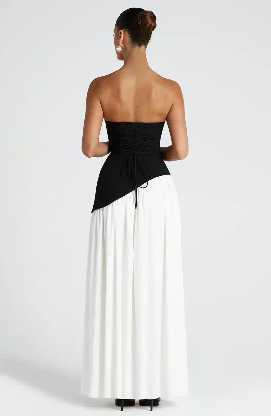 Emily | Dames Bruidsgast Asymmetrische Maxi Jurk