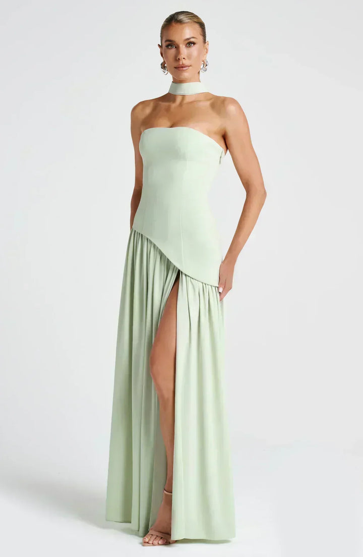 Emily | Dames Bruidsgast Asymmetrische Maxi Jurk