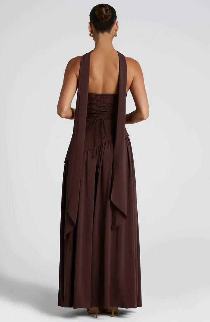 Emily | Dames Bruidsgast Asymmetrische Maxi Jurk